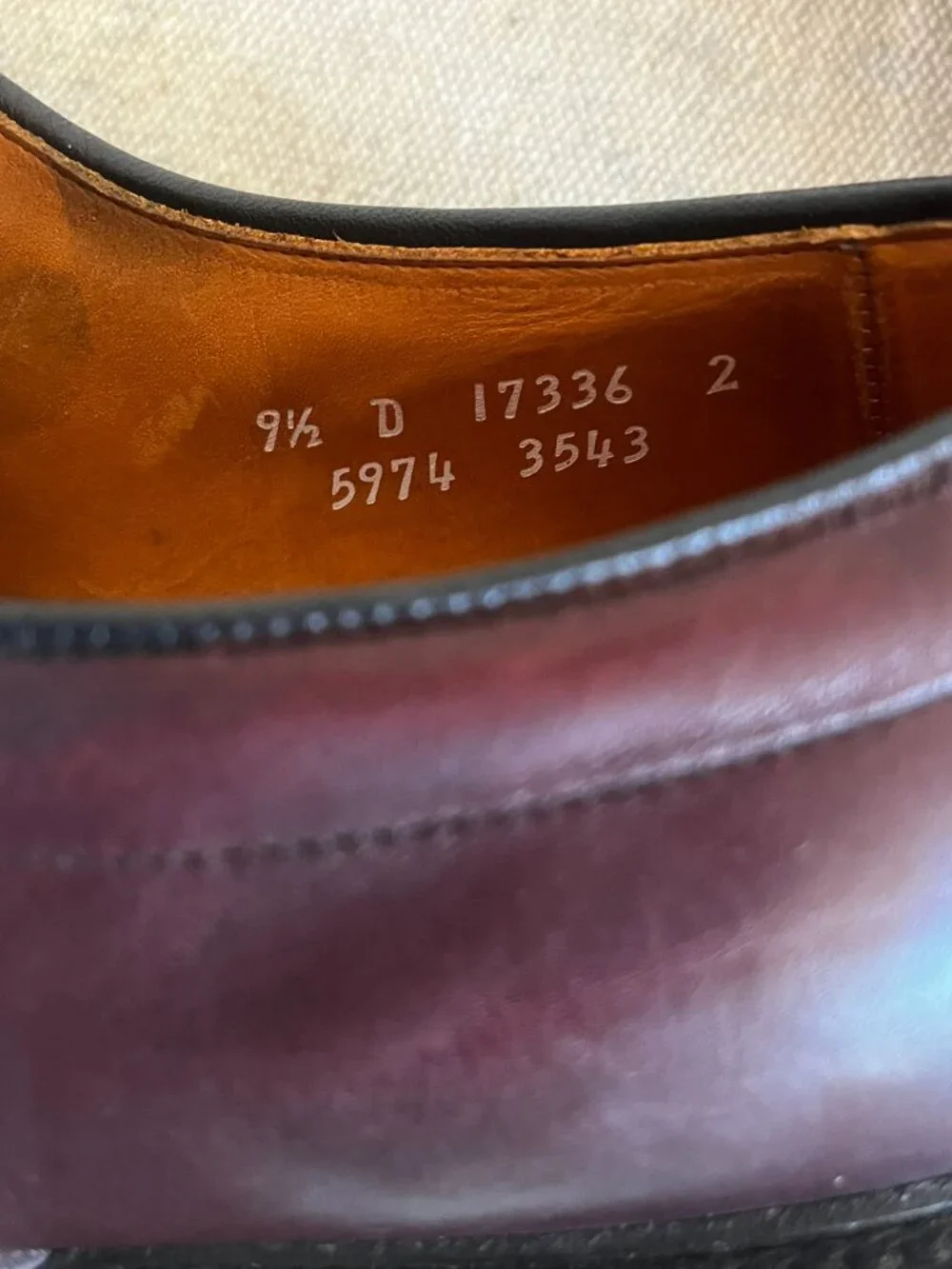Allen Edmonds Men's Brown Hillcrest Leather Dress Office Shoes Sz 9.5